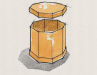 Octagonal Double Cover Container